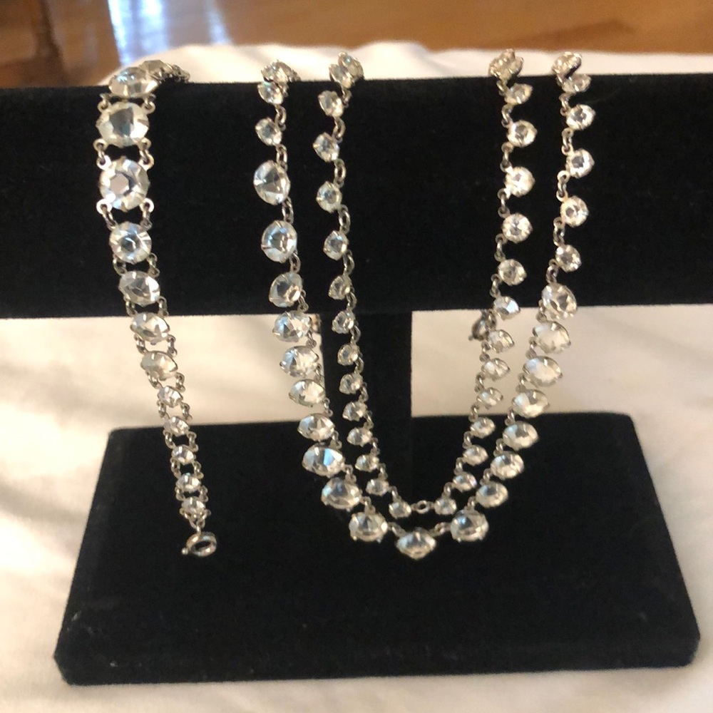 Vintage Crystal Bracelet necklace choker set